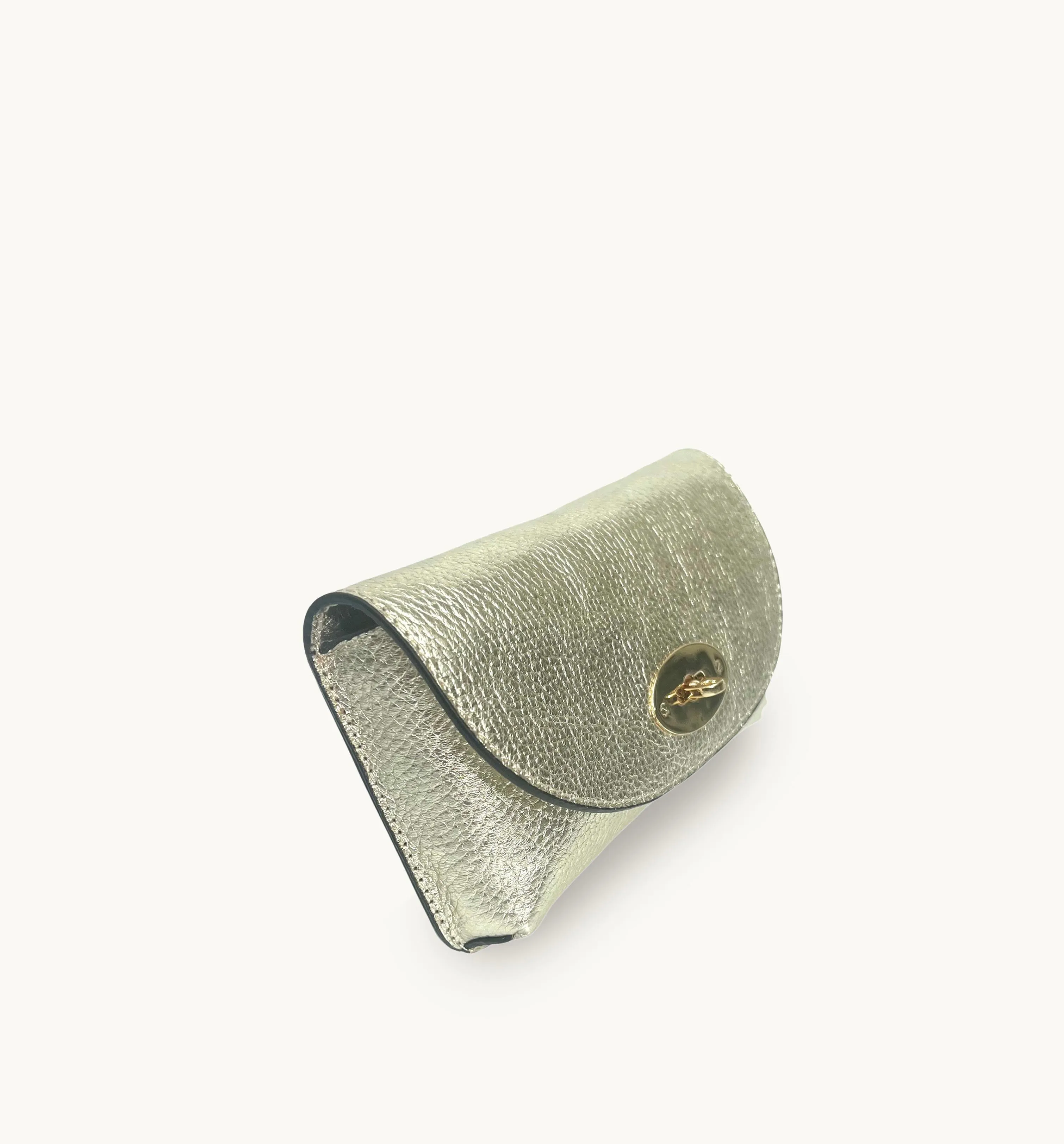 The Mila Gold Leather Phone Bag