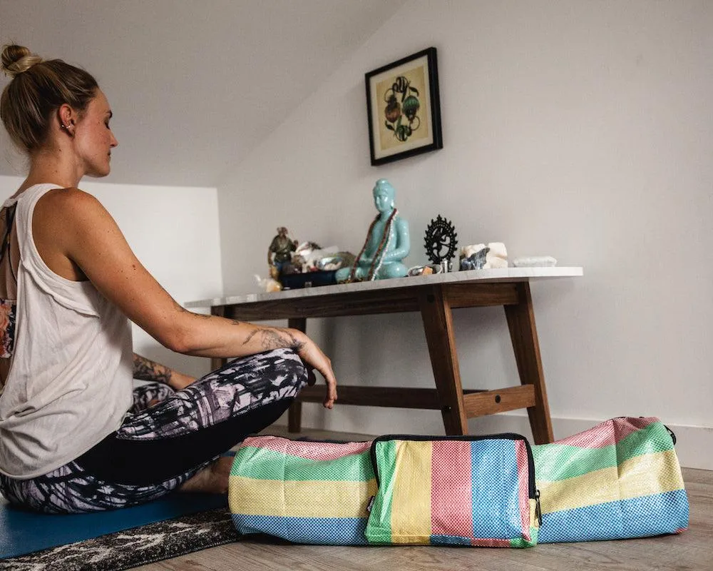 Upcycled Yoga Mat Bag-Helps Save Landfills & Gives Back!