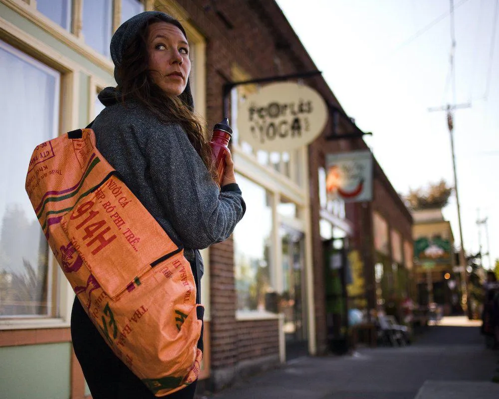 Upcycled Yoga Mat Bag-Helps Save Landfills & Gives Back!
