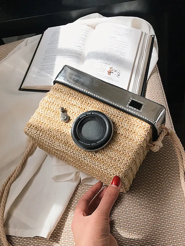 Urban Straw Weave Shoulder Bag