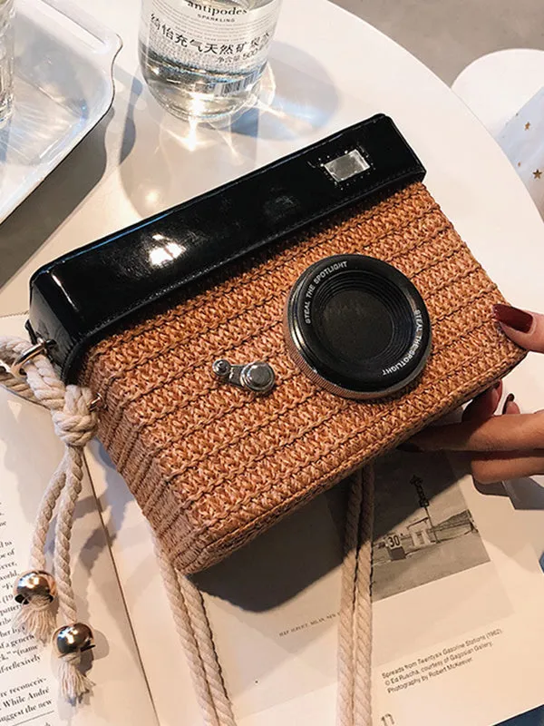 Urban Straw Weave Shoulder Bag