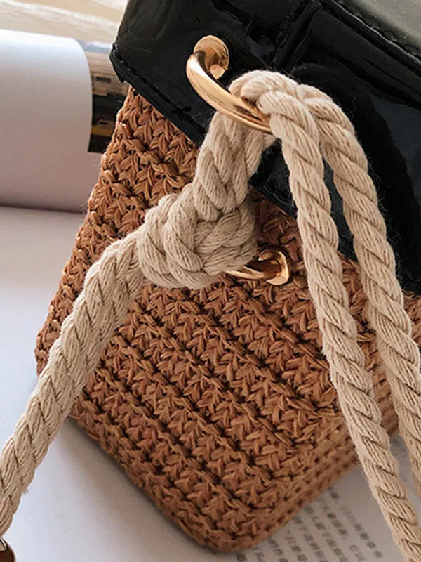 Urban Straw Weave Shoulder Bag