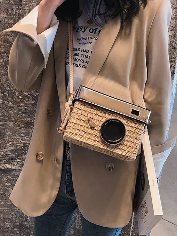 Urban Straw Weave Shoulder Bag