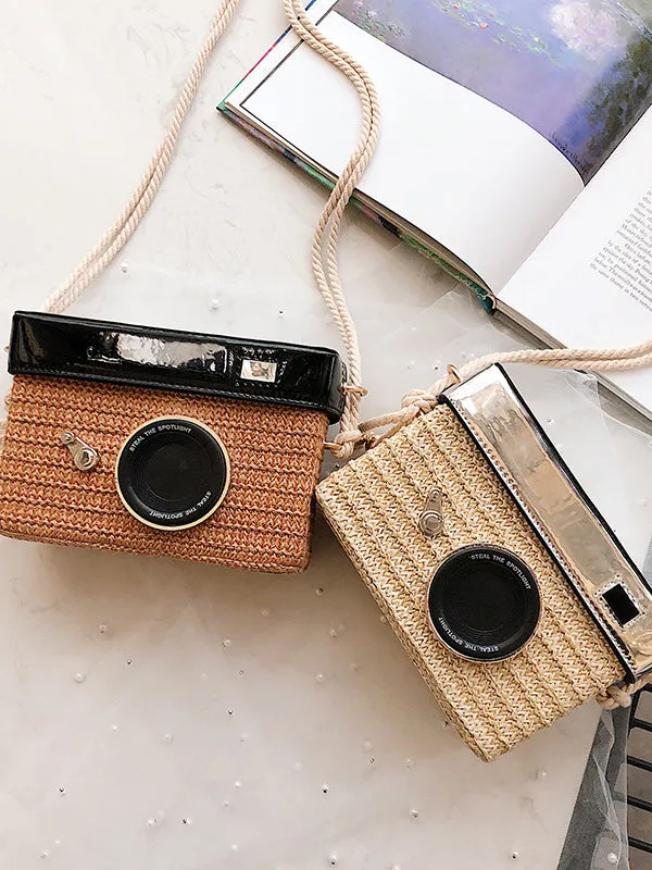 Urban Straw Weave Shoulder Bag
