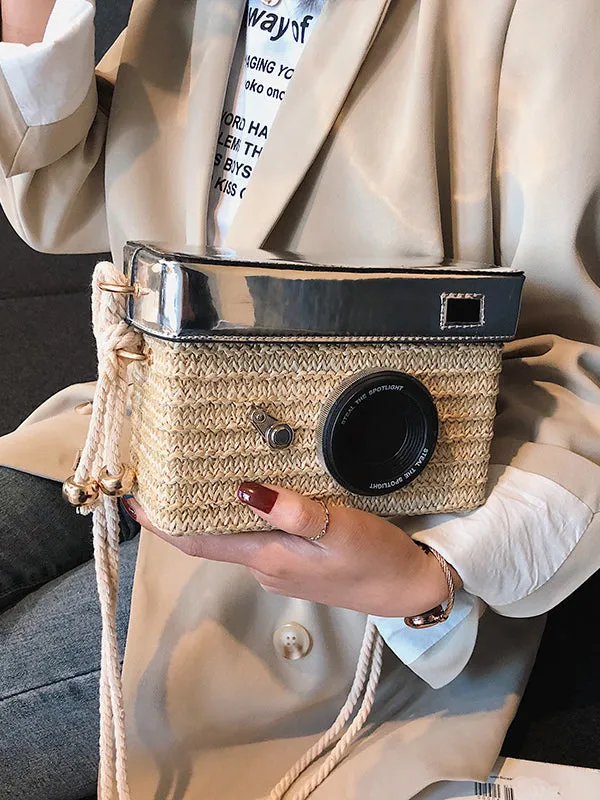 Urban Straw Weave Shoulder Bag