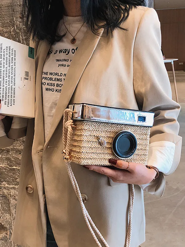 Urban Straw Weave Shoulder Bag