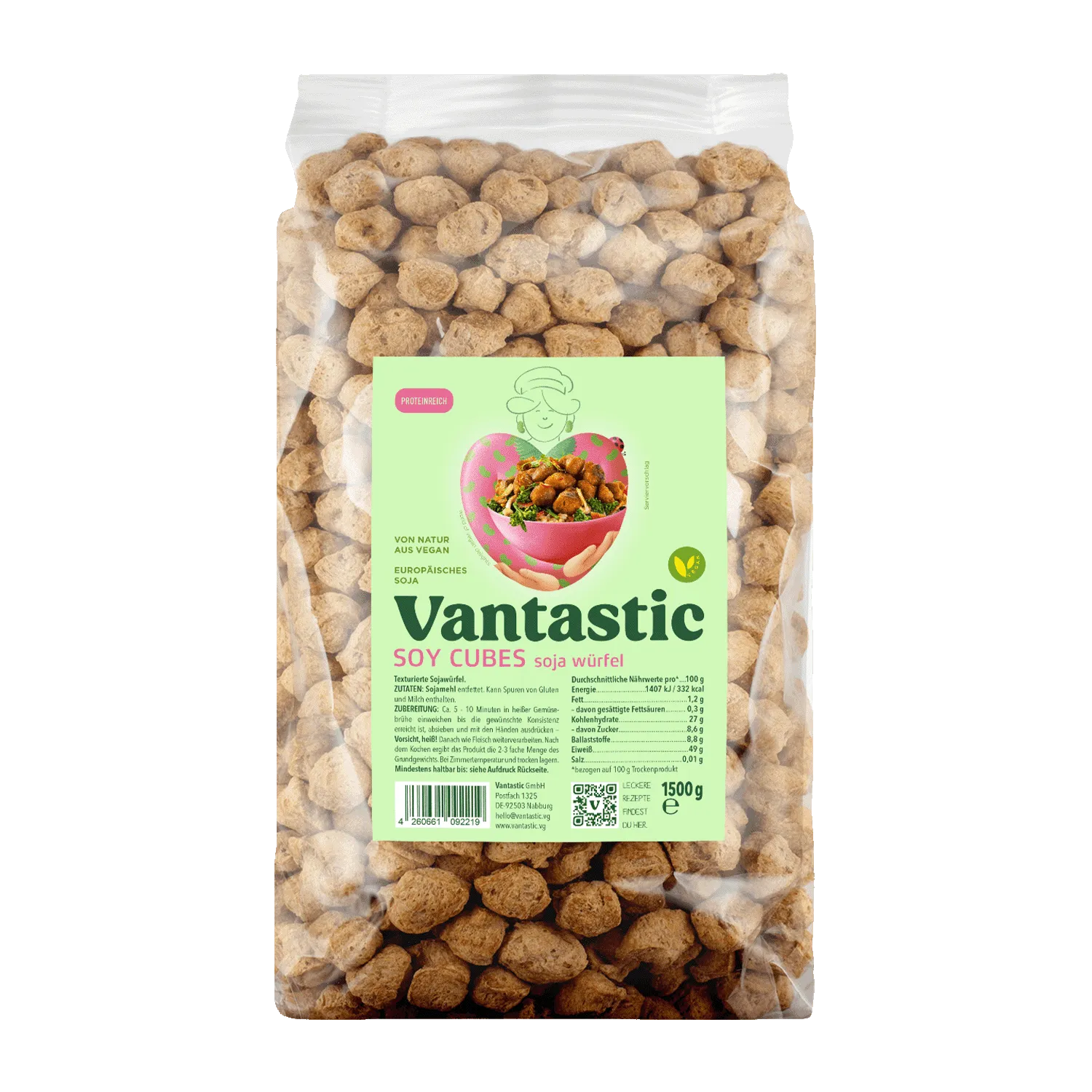 Vantastic Textured Soya Cubes Family Pack 1.5kg