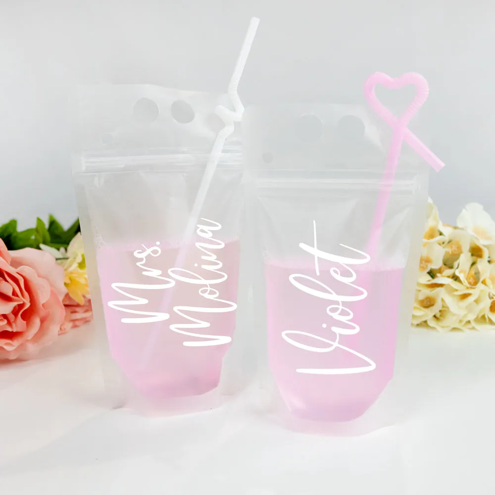 Wedding Favor Drink Pouches