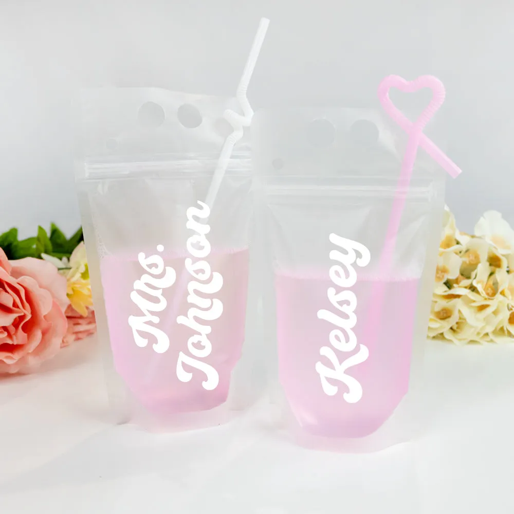 Wedding Favor Drink Pouches