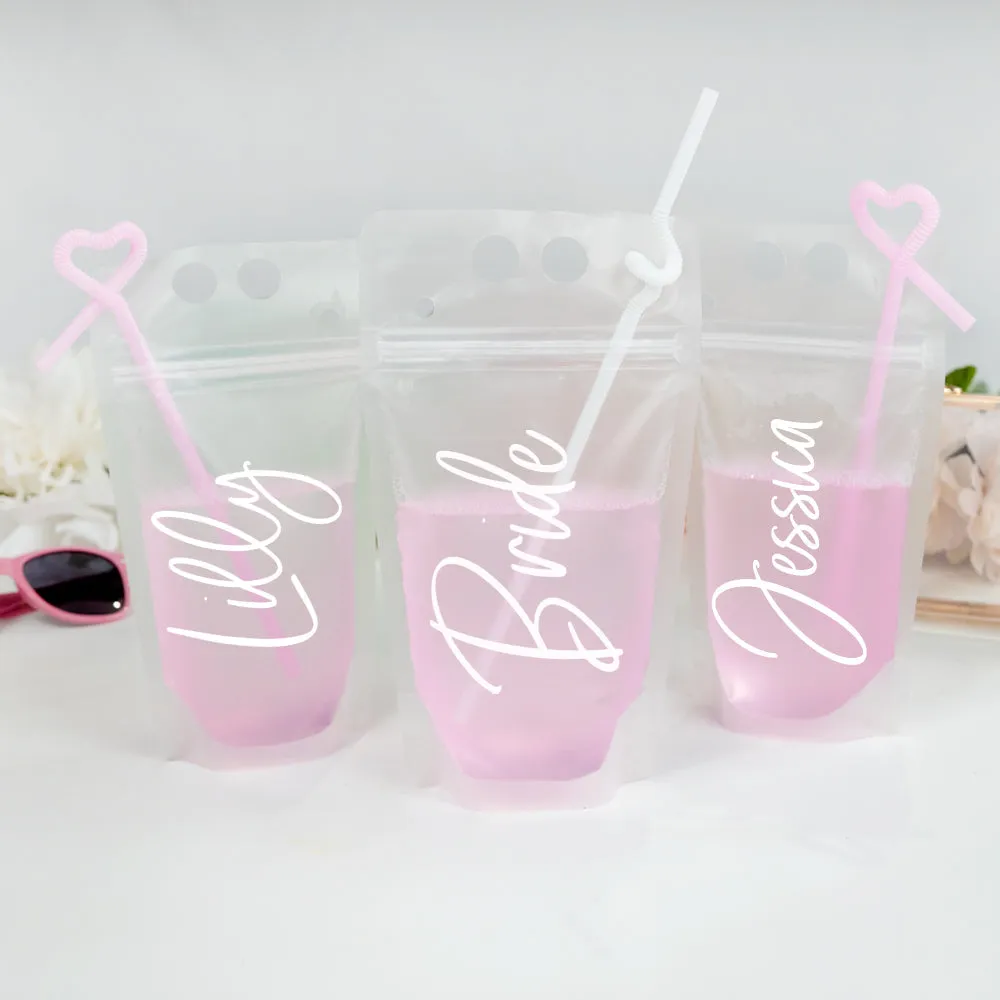 Wedding Favor Drink Pouches