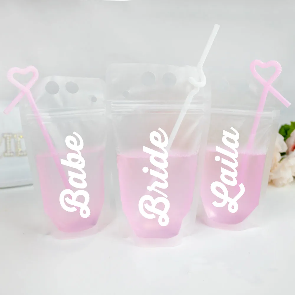Wedding Favor Drink Pouches