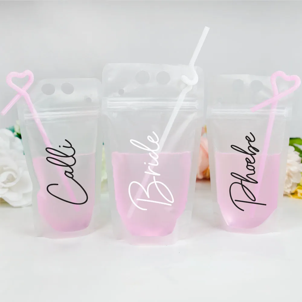 Wedding Favor Drink Pouches