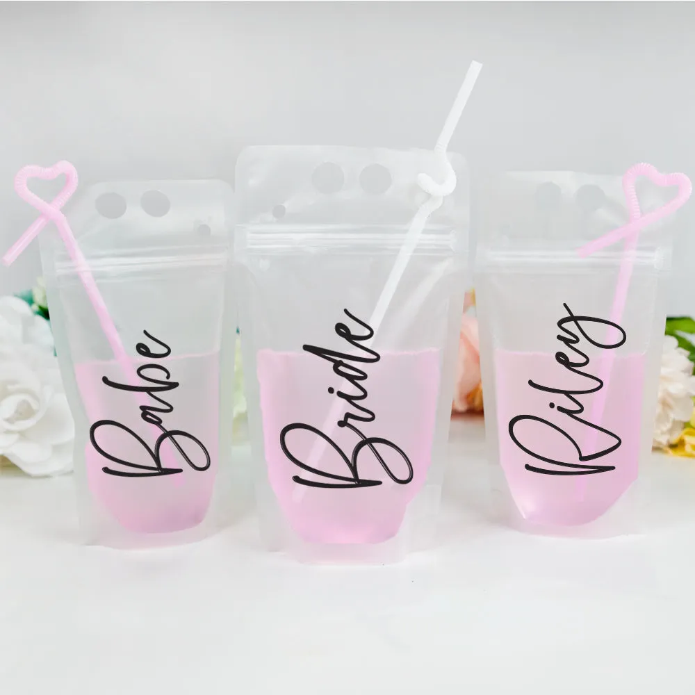 Wedding Favor Drink Pouches