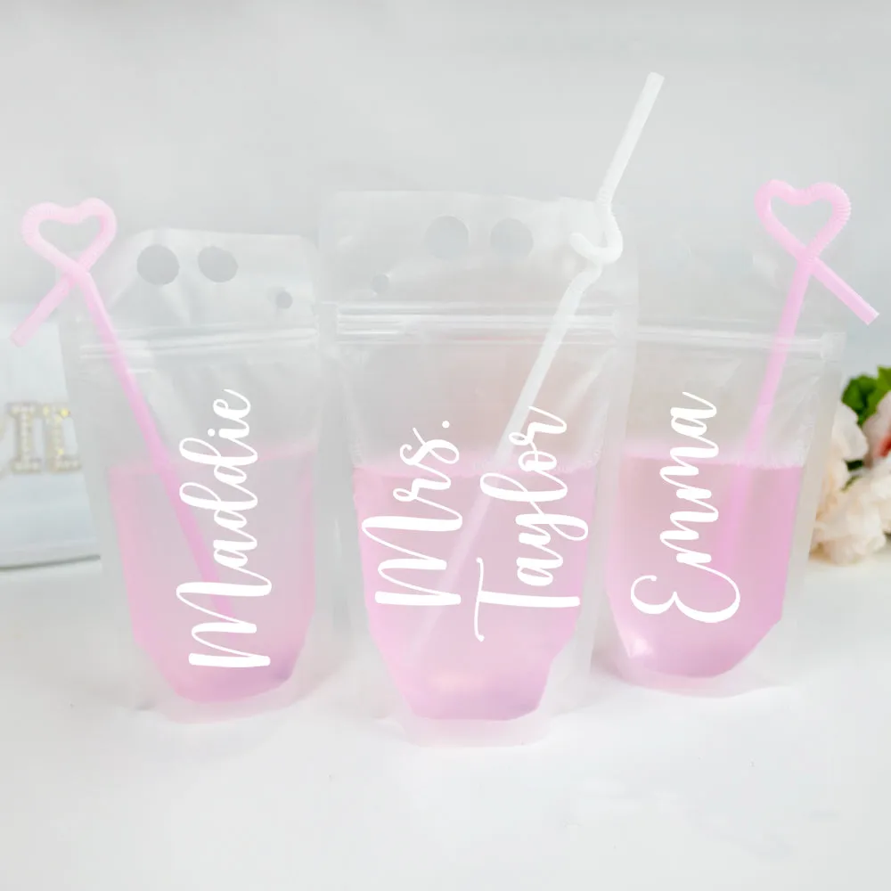 Wedding Favor Drink Pouches