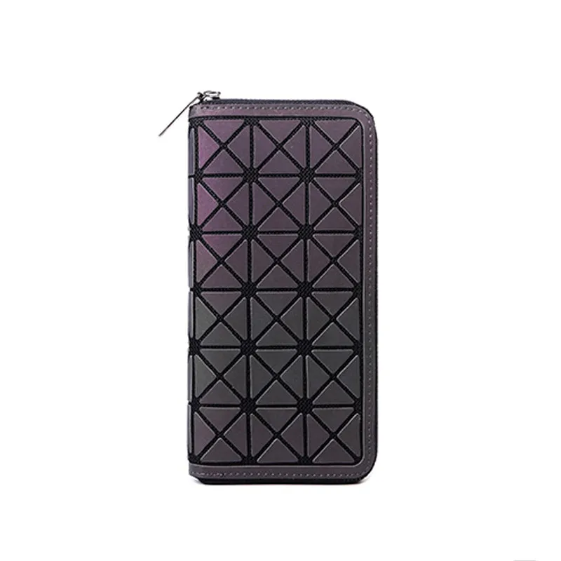Women's Geometric Lattice Luminous Wallet